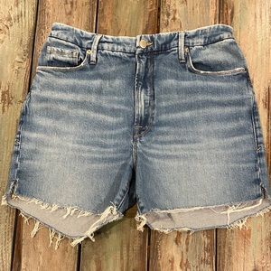 Good American Light Blue Denim Cutoff Jean Shorts